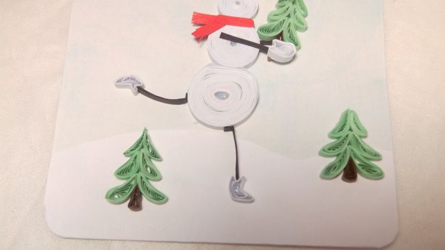 Поздравительная открытка «Счастливый снеговик»
