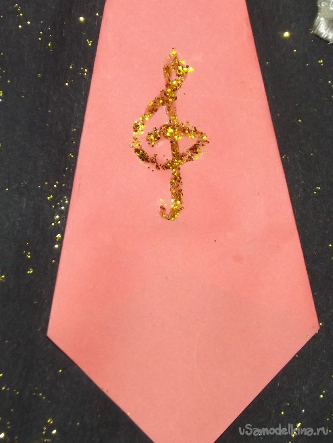 Открытка оригами «Рубашка с галстуком»