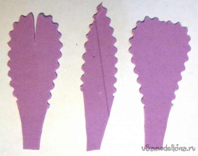 Фиолетовые ирисы из фоамирана