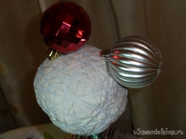 Топиарий Новогодний - елочка из искусственных еловых веточек
